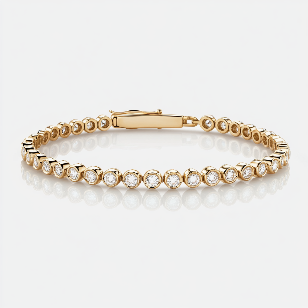 Classic Bezel Set Diamond Tennis Bracelet